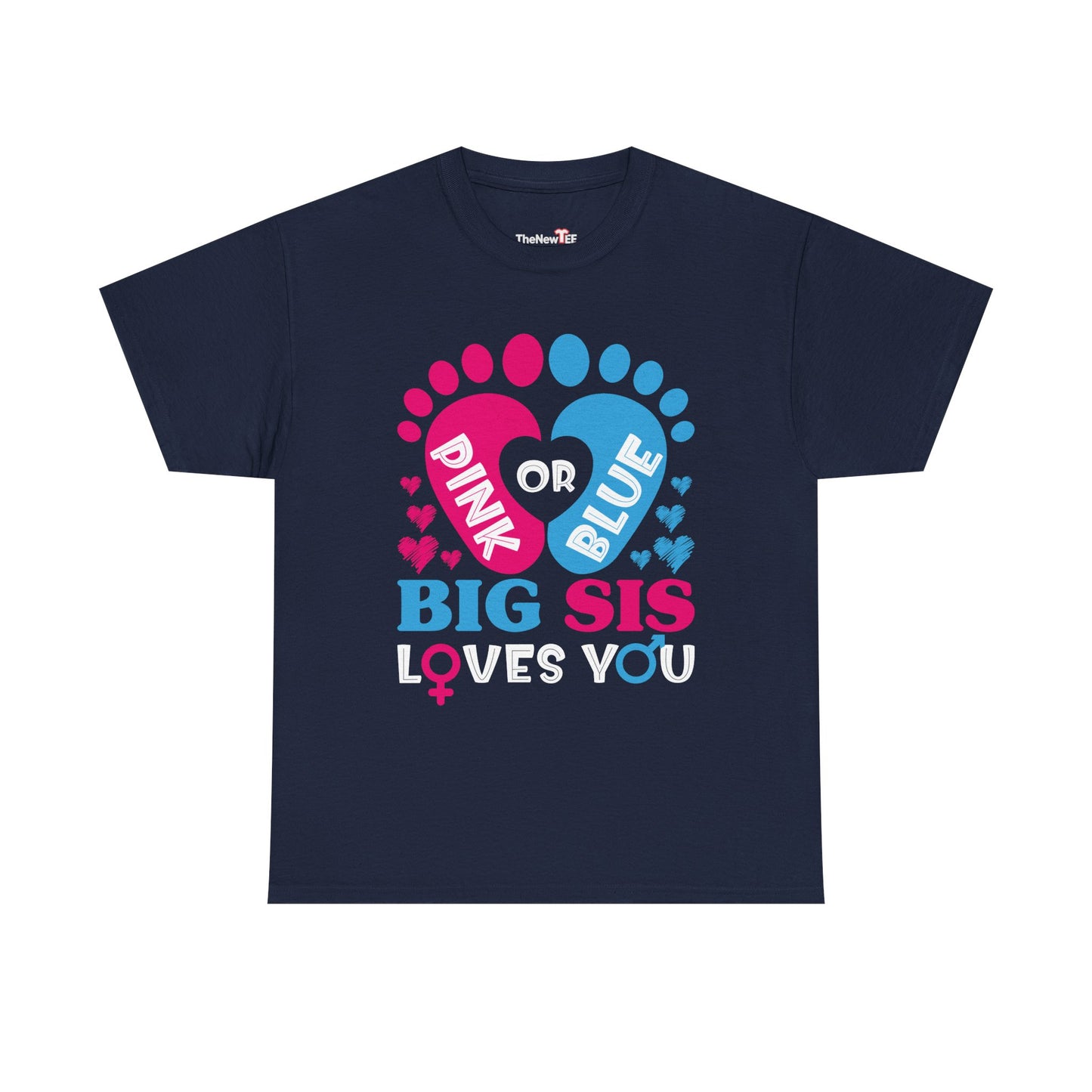 Big Sister Baby Shower Pink Blue - Unisex T-Shirt