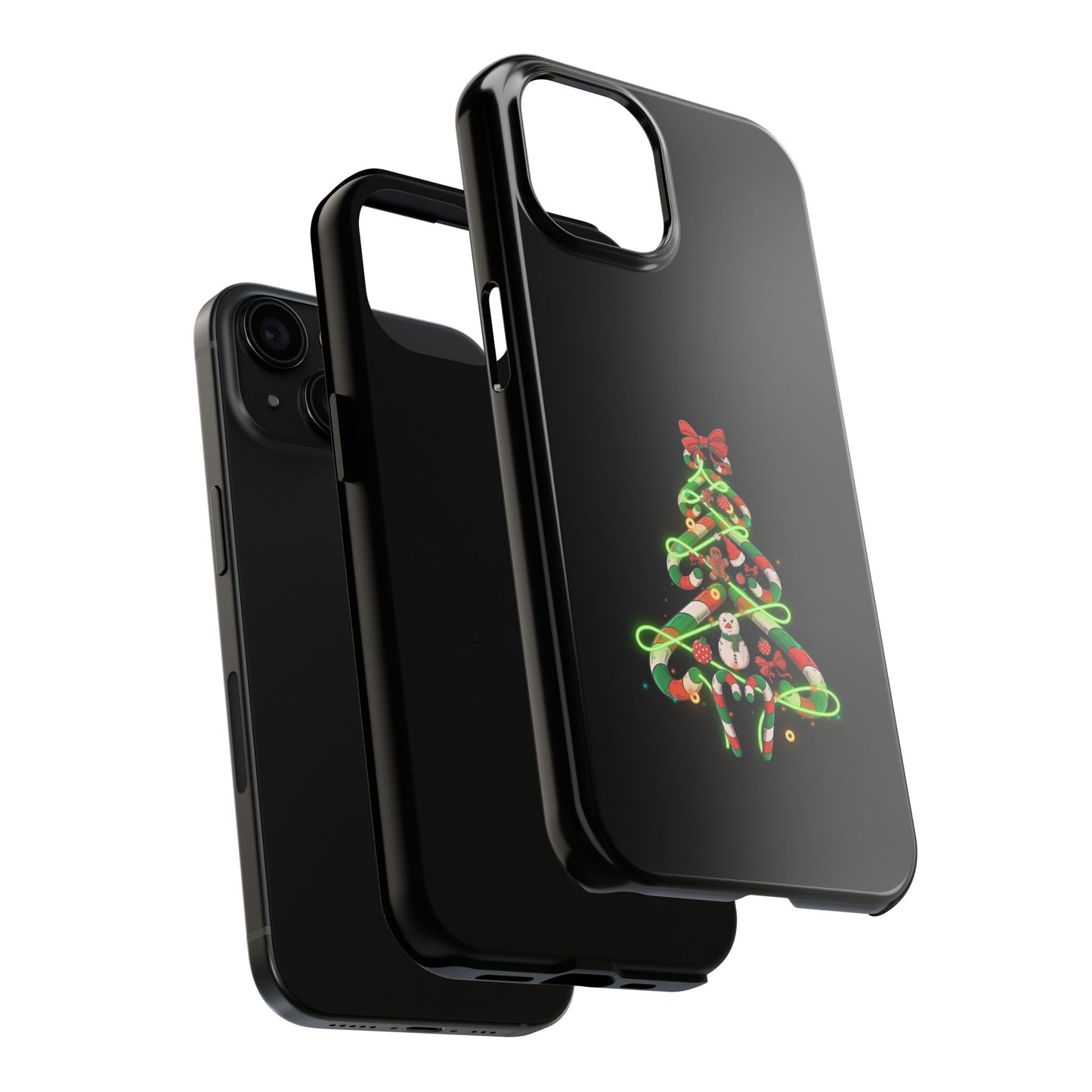 Christmas Candy Cane Xmas Tree Light Gifts - Tough Phone Case