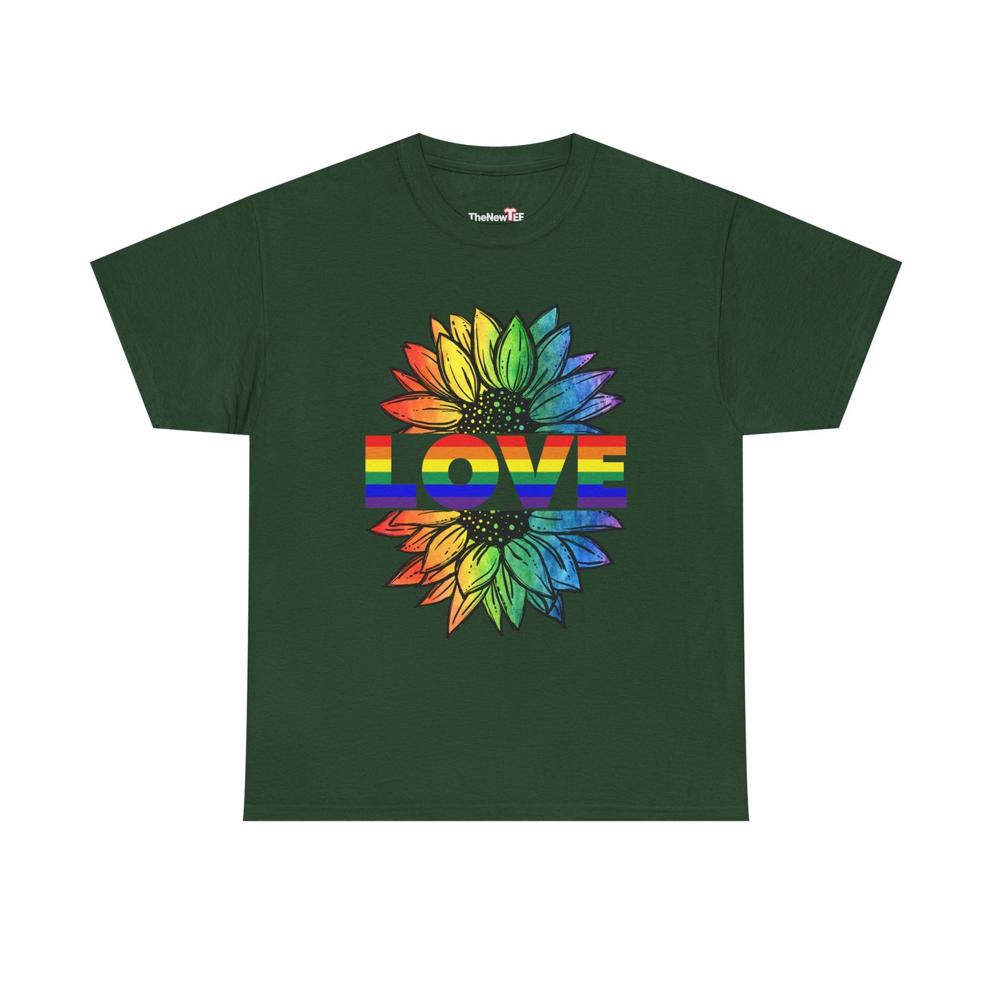 Love Sunflower Floral Lgbtq Rainbow Flag Gay Pride Ally - Unisex T-Shirt