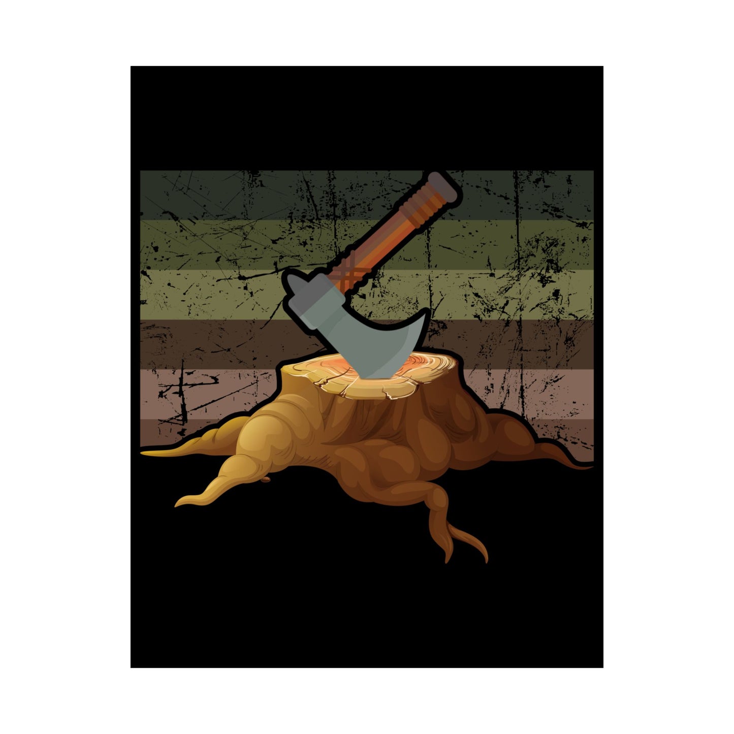 Trees Chop Wilderness Arborist Gift Lumberjack - Wall Art