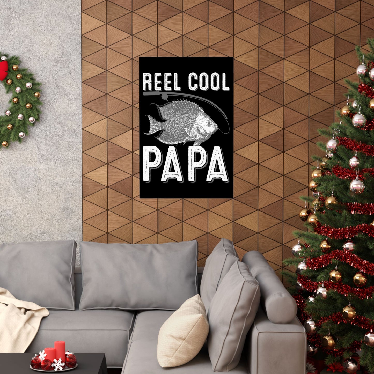 Fishing Reel Cool Papa Dad - Wall Art